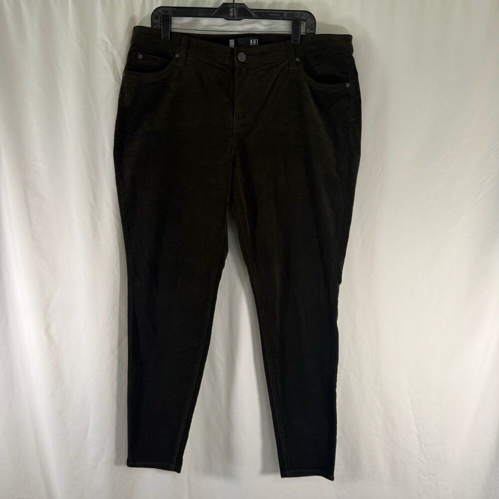 KUT from the Kloth Diana Skinny Jeans Women's 16W Brown Corduroy Cotton Blend